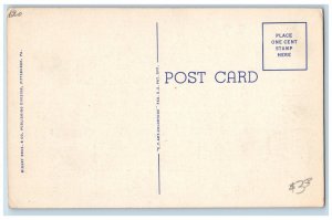 Uniontown Pennsylvania PA Postcard US Post Office Building c1940 Vintage Antique