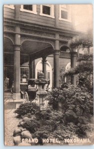 YOKOHAMA, Japan ~ GRAND HOTEL Scene c1910s  Postcard