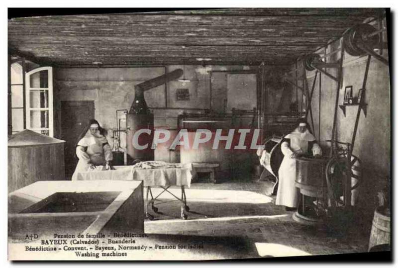 Old Postcard Bayeux Ironing Laundry Laundry Benedictines TOP