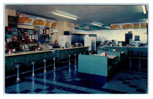 SCHOFIELD, WI Wisconsin ~ Interior ED'S CAFE c1950s Marathon County Postcard