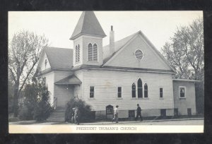 INDEPENDENCE MISSOURI HARRY S TRUMAN'S CHURCH VINTAGE POSTCARD MO.