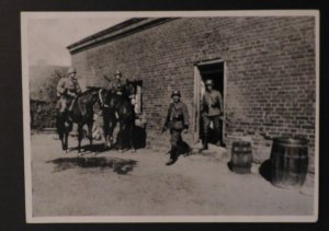 1939 Mint Germany RPPC Postcard Waffen SS Mounted Police on Horseback Winterhelp 