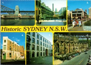 postcard Australia NSW Sydney - Historic Sydney multiview