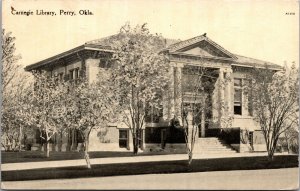 Postcard Carnegie Library in Perry, Oklahoma~137010