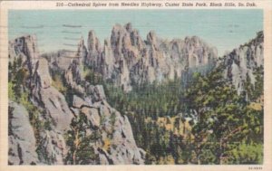 South Dakota Black Hills Cathedral Spires From Needles Highway Custer State P...