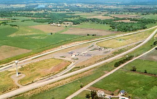 KS - Topeka. Aerial View of Turnpike Service Area