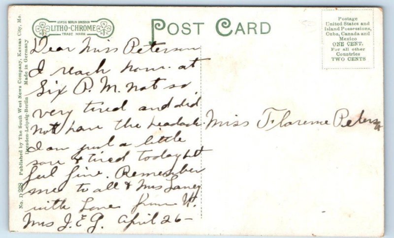 EXCELSIOR SPRINGS, Missouri MO ~ Hotel THE CHADWICK c1910s  Postcard