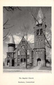 Danbury Connecticut birds eye view Baptist Church vintage pc Y12501 