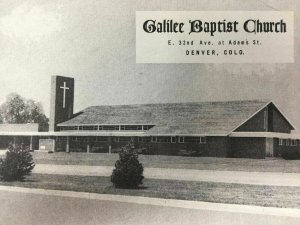 Galilee Baptist Church Postcard Denver Now Macedonia