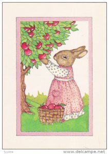 AS: Apple Picking by Susan Whited LaBelle, Rabbit wearing dress, 1984