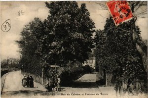 CPA SURESNES - Rue du Calvaire et Fontaine du Tertre (581597)