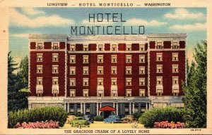 Washington Longview Hotel Monticello 1946 Curteich