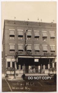 RPPC, Watkins Hotel, Warsaw NY