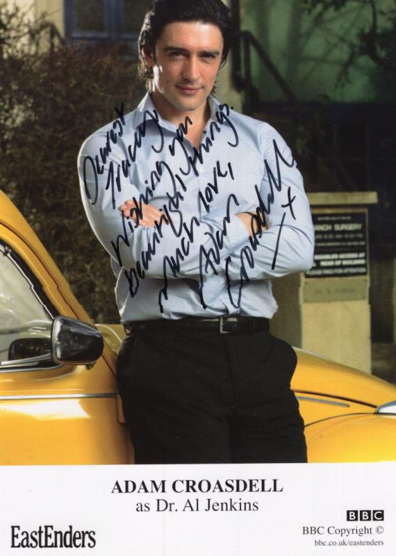 Adam Croasdell as Dr Al Jenkins BBC Eastenders Hand Signed Photo & Letter