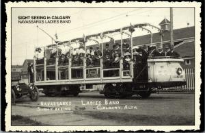 Navassarxs Ladies Band Sight Seeing Calgary Alberta AB Reproduction Postcard D56