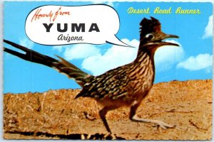 Postcard - Desert Road Runner - Howdy from Yuma, Arizona