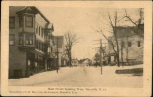 Meredith NH Main St. West 1907 Used Postcard