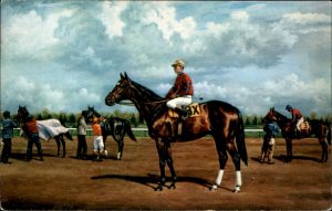 Delaware Township NJ Garden State Park Barbizon Race Horse Vintage Postcard