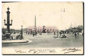 Postcard Old Paris Concorde Square