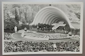 RPPC - Hollywood, California - Easter Service at the Hollywood Bowl - c1940