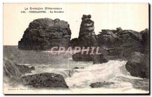 Old Postcard Picturesque Brittany Tregastel Chasm