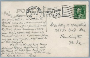 PHILADELPHIA PA REDFIELD SOUTH OF OF MEDIA 1911 ANTIQUE REAL PHOTO POSTCARD RPPC