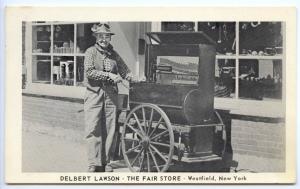 Westfield NY Delbert Lawson Music Wagon The Fair Store Postcard