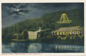 Moonlight View of Rorick's Glen Amusement Park Elmira NY New York - pm 1917 - WB