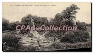 Postcard The Old Aberwrach Finistere Ruins of Castle Trom?nec