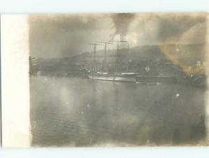 Old rppc BOAT SCENE Great Nautical Postcard AB2338