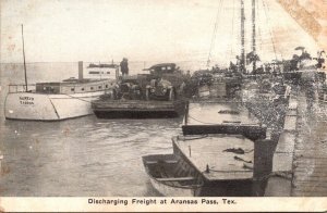Texas Aransas Pass Boats Discharging Freight