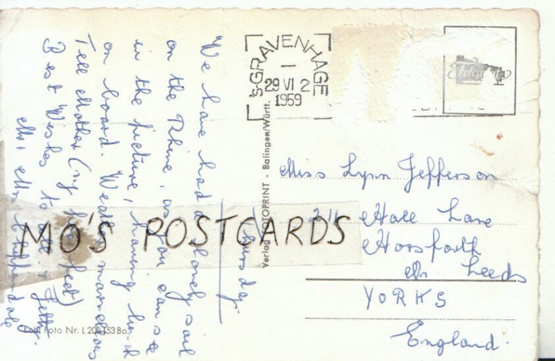 Genealogy Postcard - Jefferson - Horsforth - Near Leeds - Yorkshire - Ref 768B