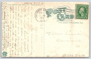 State View~Colorado~Point Sublime From North Cheyenne Canon~PM 1916~Postcard