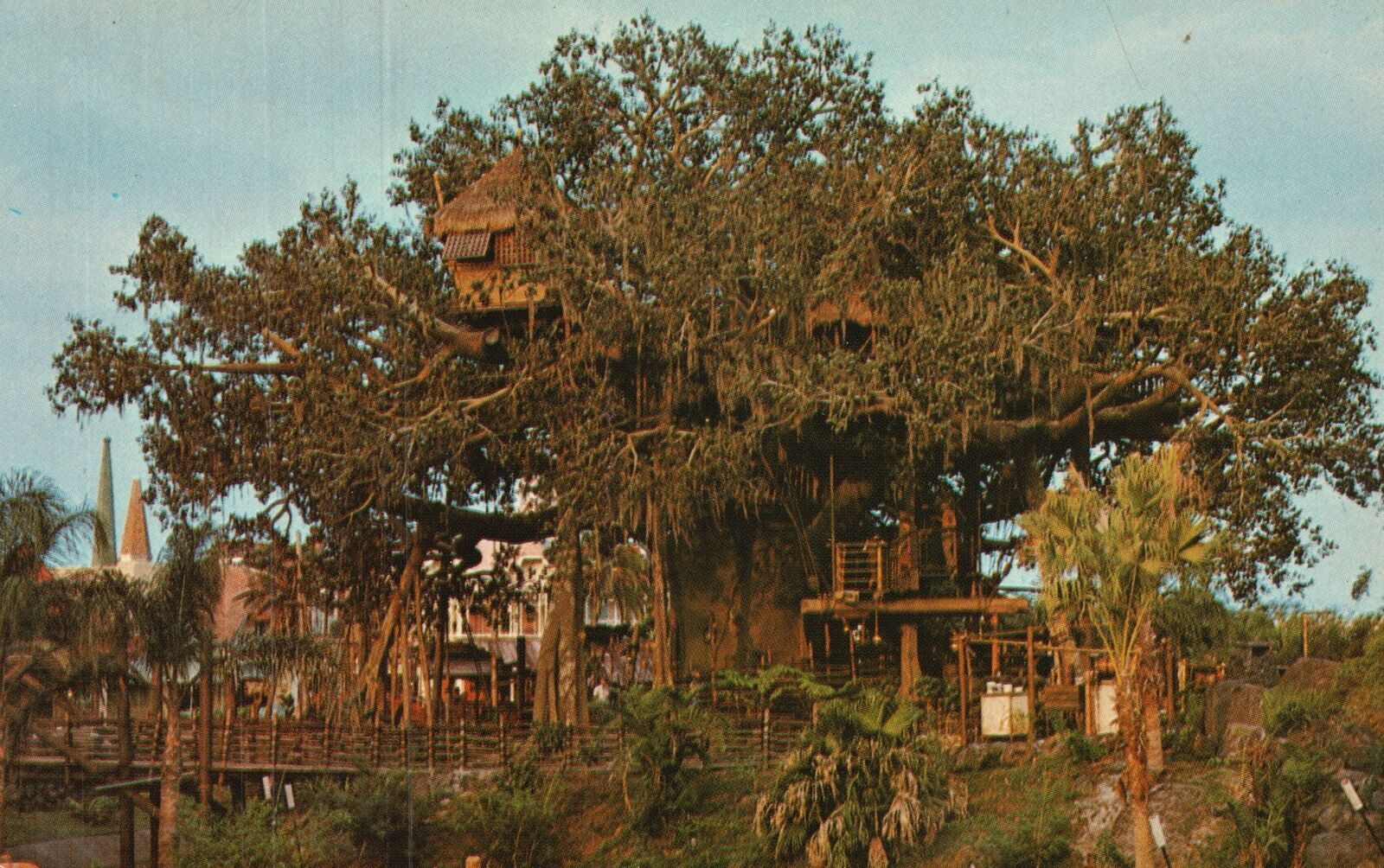 Postcard Swiss Family Island Tree House Lush Tropical Island Tokyo ...