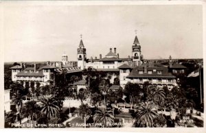 RPPC - St. Augustine, Florida - Showing the Ponce de Leon Hotel - c1950