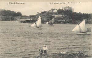 France navigation & sailing topic postcard Saint Briac Le Necey sailing vessel