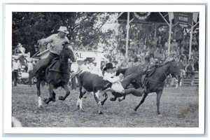 1941 Iowa's Championship Rodeo Horse Cowboy Sidney Iowa Vintage Antique Postcard