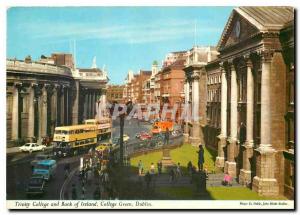 Modern Postcard Trinity College and Bank of Ireland College Green Dublin