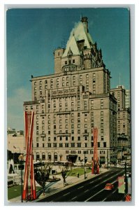 Vintage 1960's Postcard Panoramic View Hotel Vancouver Hilton of Canada