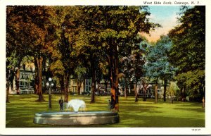 New York Oswego West Side Park Curteich