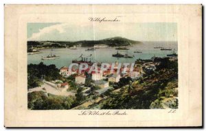 Old Postcard Villefranche La Rade Boat