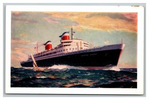 Vintage 1950's Advertising Postcard SS United States Luxury Passenger Ship