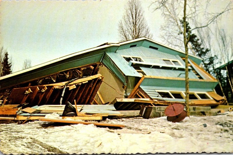 Alaska Turnagain By The Sea Destruction Durng 1964 Alaskan Earthquake