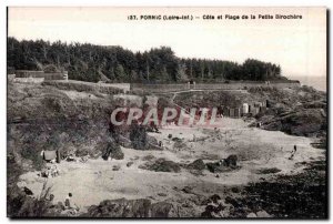 Old Postcard Pornic (Loire-Inf) Riviera Beach and Little Birochère