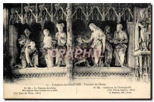 Postcard Old Cathedral of Chartres Choir Circumference