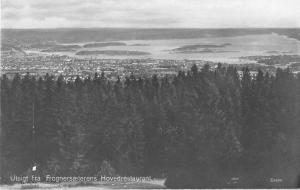 Olso Norway Frognersaterens Hovedrestaurant Real Photo Antique Postcard J49231