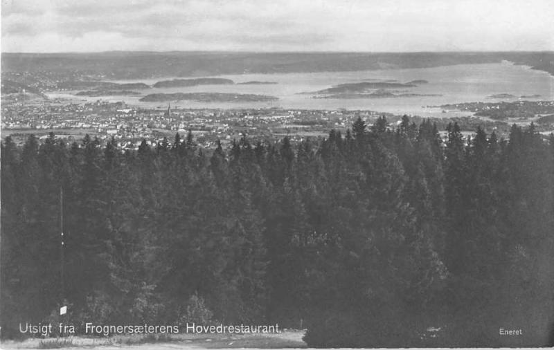 Olso Norway Frognersaterens Hovedrestaurant Real Photo Antique Postcard J49231