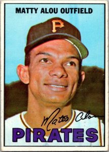 1967 Topps Baseball Card Matty Alou Pittsburgh Pirates sk2289