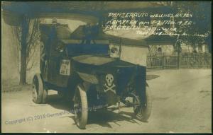 1919 Armored Car German Revolution Munich Strassenkampf Early Hoffman RPPC 52358