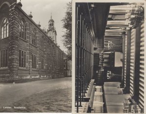 Leiden Academie 2x Old Dutch Postcard s